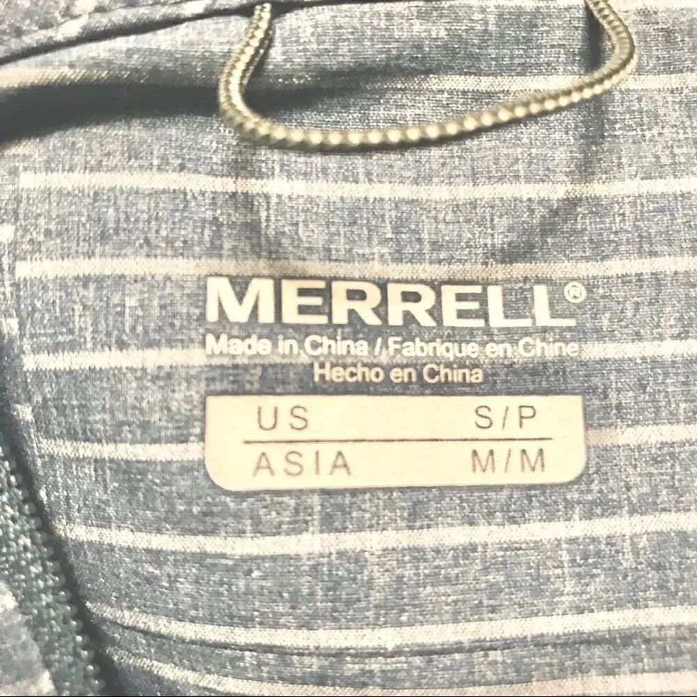 Merrell Blue Pinstriped Performance Zip Up Jacket - Picture 7 of 7